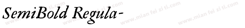 SemiBold Regula字体转换